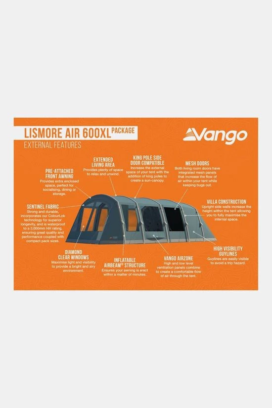 Vango Lismore Air 600XL Package Familietent - Afbeelding 3
