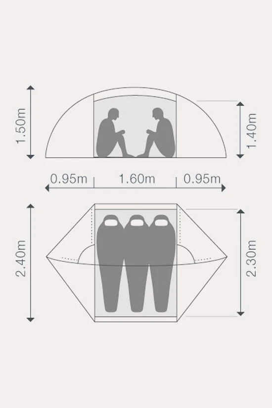 Exped Orion III UL Green 3P Hybride Tent - Afbeelding 5