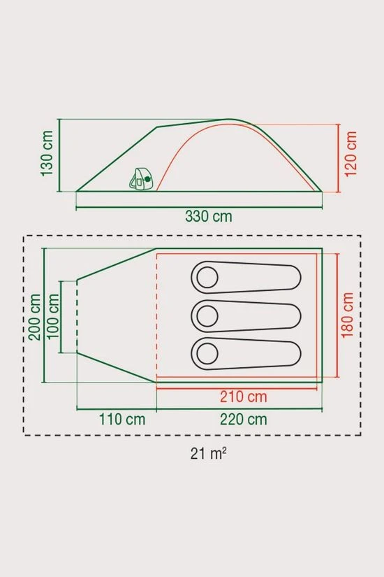 Coleman Kobuk Valley Plus 3-Persoons Koepeltent - Afbeelding 2