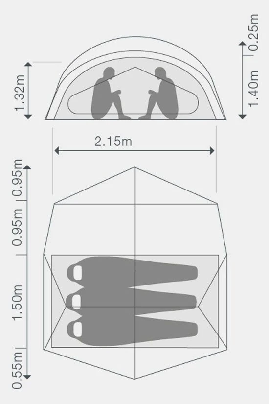Exped Outer Space III 3-Persoonstent - Afbeelding 11
